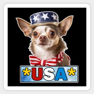 Patriotic Chihuahua II Sticker